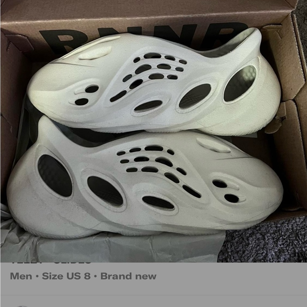 Yeezy Cream Sandals Futuristic Design
UPLOADING FROM MY DEPOP